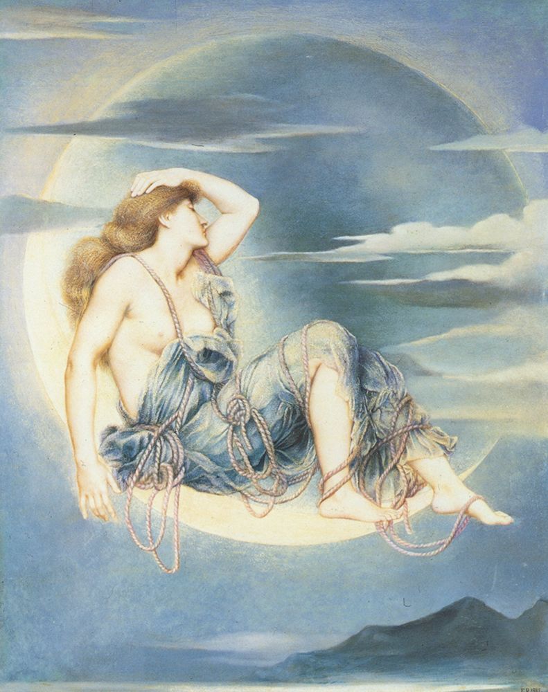 Luna 1885 art print by Evelyn De Morgan for $57.95 CAD