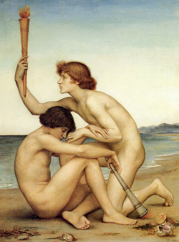 Phosphorus and Hesperus 1881 art print by Evelyn De Morgan for $57.95 CAD