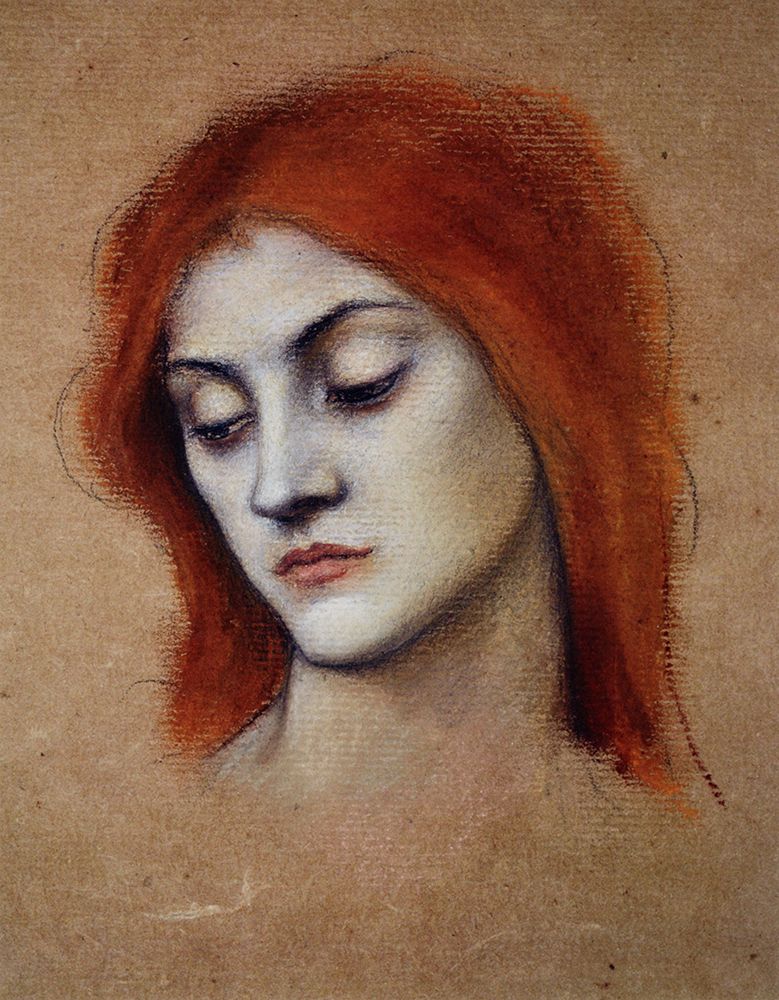 Study of a Female Head 1904 art print by Evelyn De Morgan for $57.95 CAD