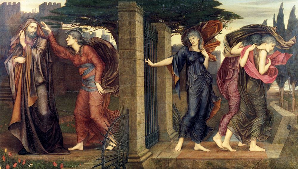 The Grey Sisters 1880 art print by Evelyn De Morgan for $57.95 CAD
