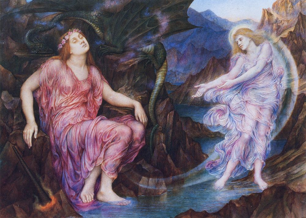 The Passing of the Soul at Death 1914 art print by Evelyn De Morgan for $57.95 CAD