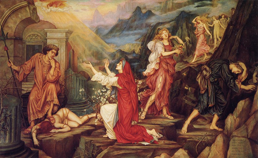 The Valley of Shadows 1899 art print by Evelyn De Morgan for $57.95 CAD