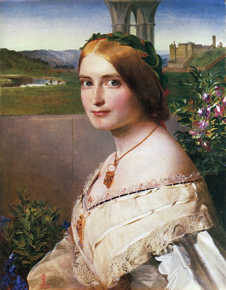 Adelaide Mary, Mrs. Philip Bedingfeld 1859 art print by Frederick Sandys for $57.95 CAD