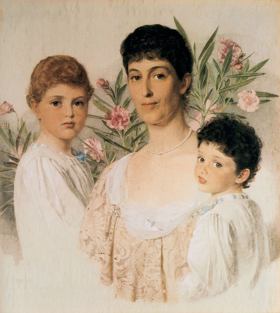 Mrs Henry Edmund Christy and Sons 1900 art print by Frederick Sandys for $57.95 CAD