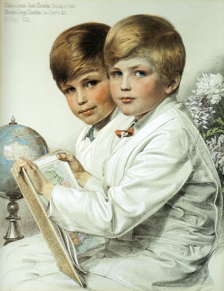 William and Alexander Macmillan 1886 art print by Frederick Sandys for $57.95 CAD