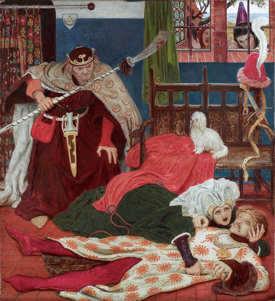 Death of Sir Tristram 1864 art print by Ford Madox Brown for $57.95 CAD