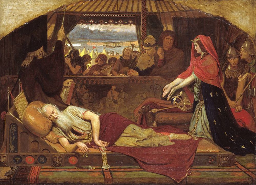 Lear and Cordelia 1849 art print by Ford Madox Brown for $57.95 CAD