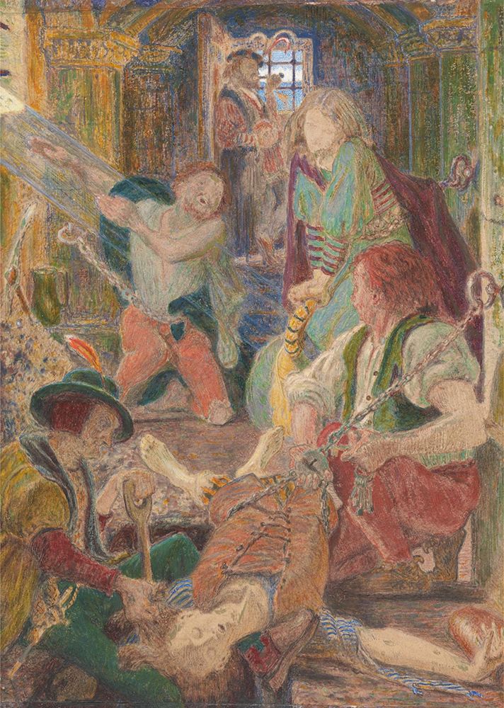 The Prisoner of Chillon Entreating his Jailors 1858 art print by Ford Madox Brown for $57.95 CAD