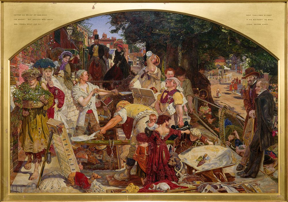 Work in Gilded Frame ca 1863 art print by Ford Madox Brown for $57.95 CAD