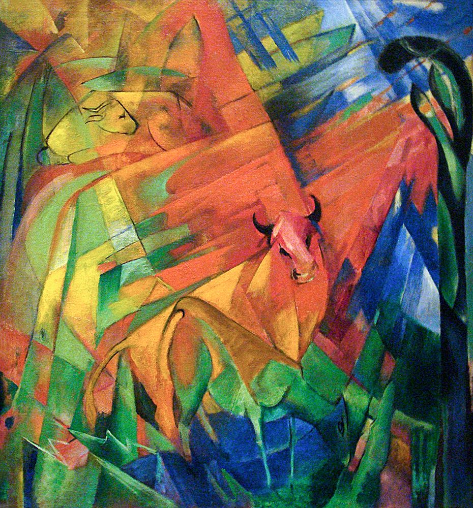 Animals in a Landscape 1914 art print by Franz Marc for $57.95 CAD