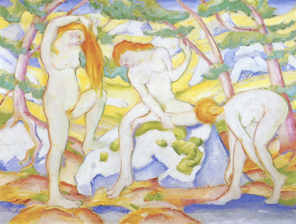 Bathing Girls 1910 art print by Franz Marc for $57.95 CAD