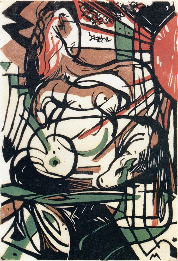 Birth of the Horses 1913 art print by Franz Marc for $57.95 CAD