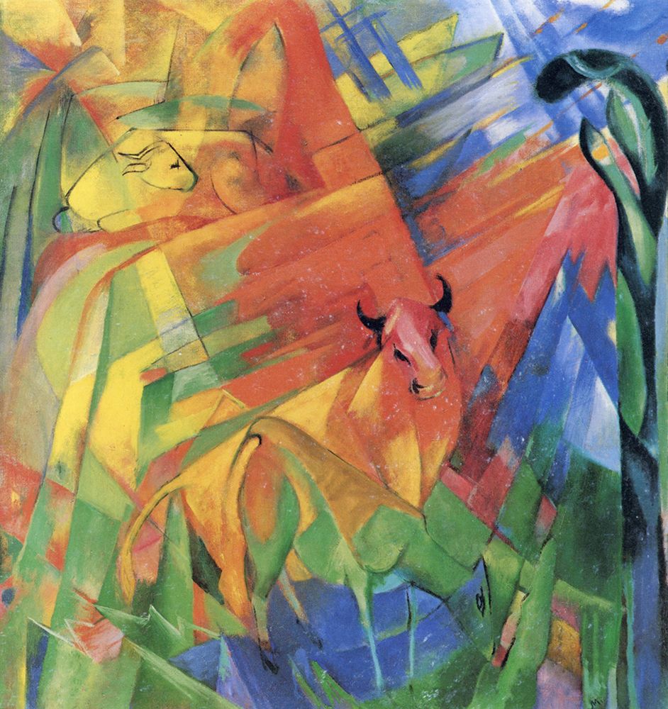 Bull in the Landscape 1914 art print by Franz Marc for $57.95 CAD