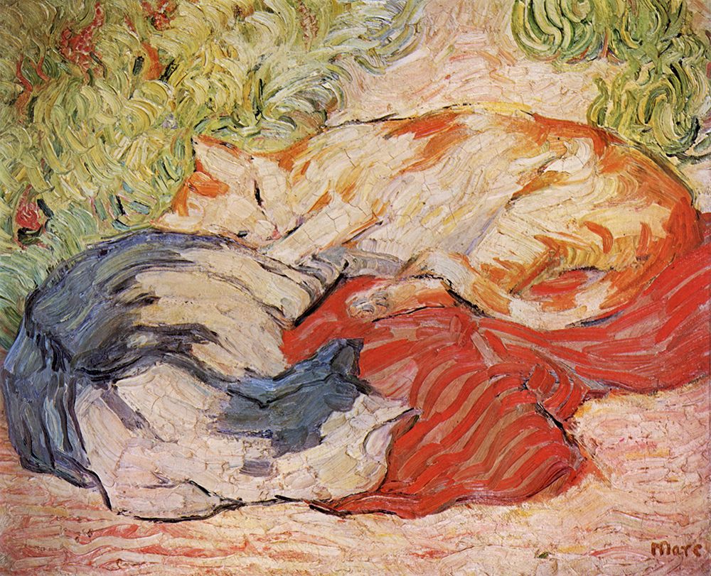 Cats 1909 art print by Franz Marc for $57.95 CAD