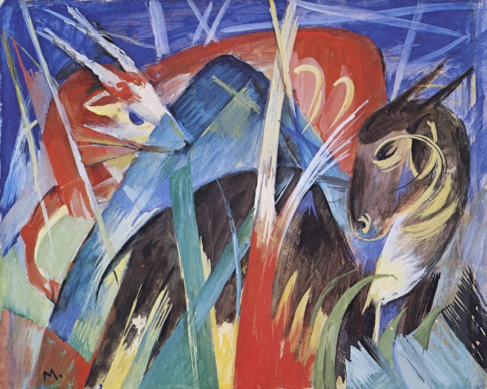 Fairy Animals I 1913 art print by Franz Marc for $57.95 CAD