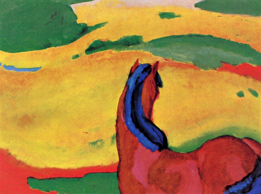 Horse in a Landscape 1910 art print by Franz Marc for $57.95 CAD
