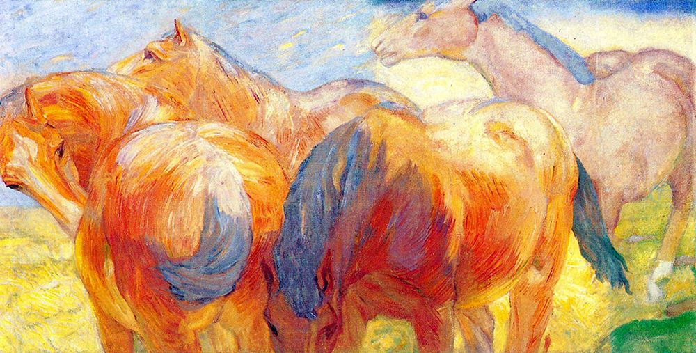 Large Horse Picture, Lenggries I 1908 art print by Franz Marc for $57.95 CAD