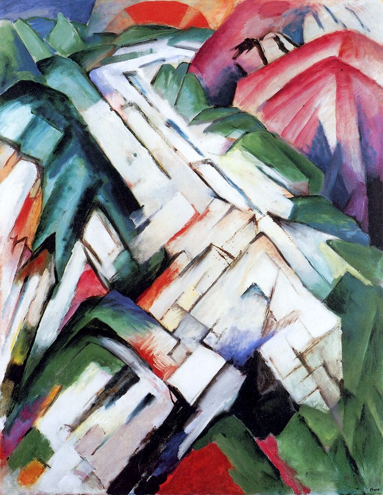 Mountains 1911 art print by Franz Marc for $57.95 CAD