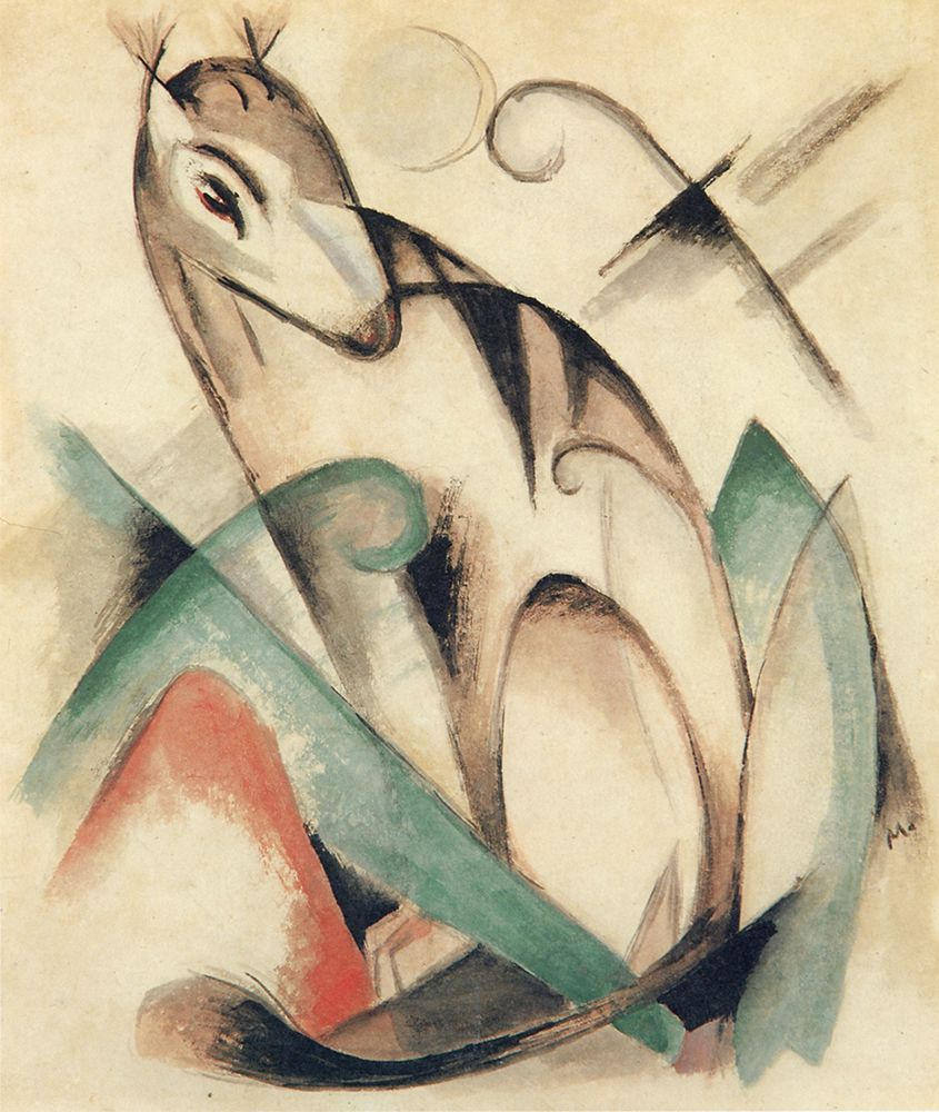 Mythical Animal 1913 art print by Franz Marc for $57.95 CAD
