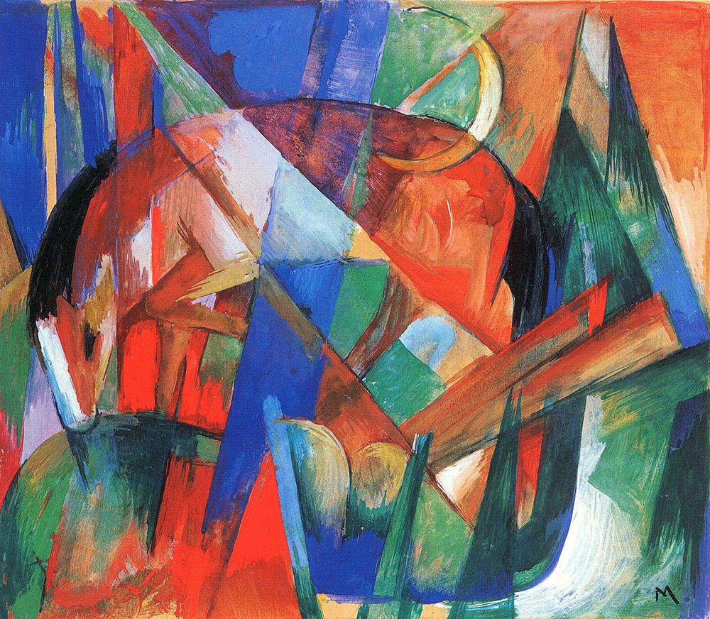 Mythical Creature II Horse 1913 art print by Franz Marc for $57.95 CAD