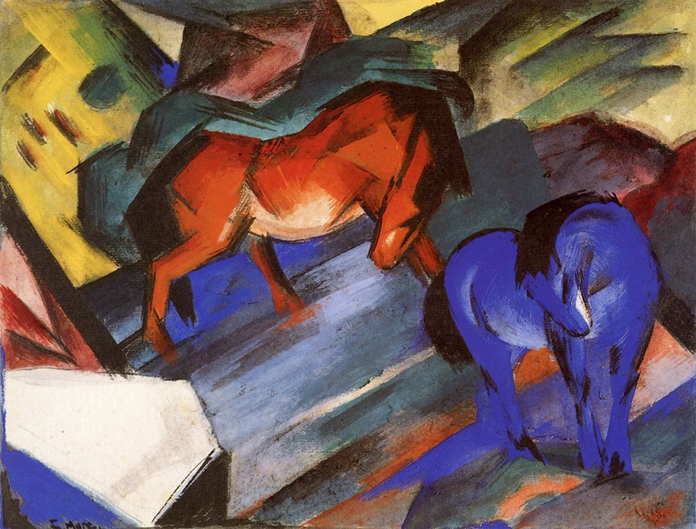 Red and Blue Horse 1912 art print by Franz Marc for $57.95 CAD