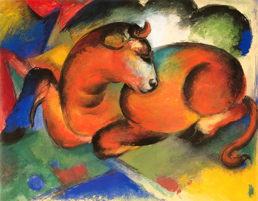 Red Cow 1912 art print by Franz Marc for $57.95 CAD