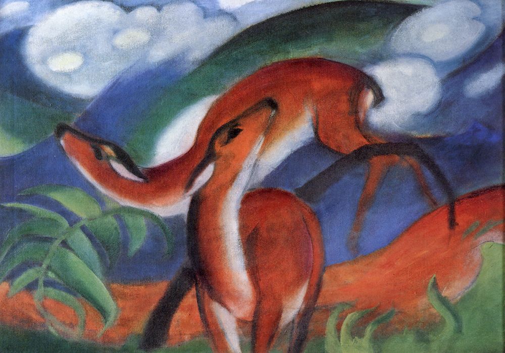 Red Deer II 1912 art print by Franz Marc for $57.95 CAD