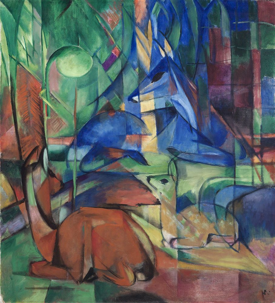 Rehe and Walde II 1914 art print by Franz Marc for $57.95 CAD