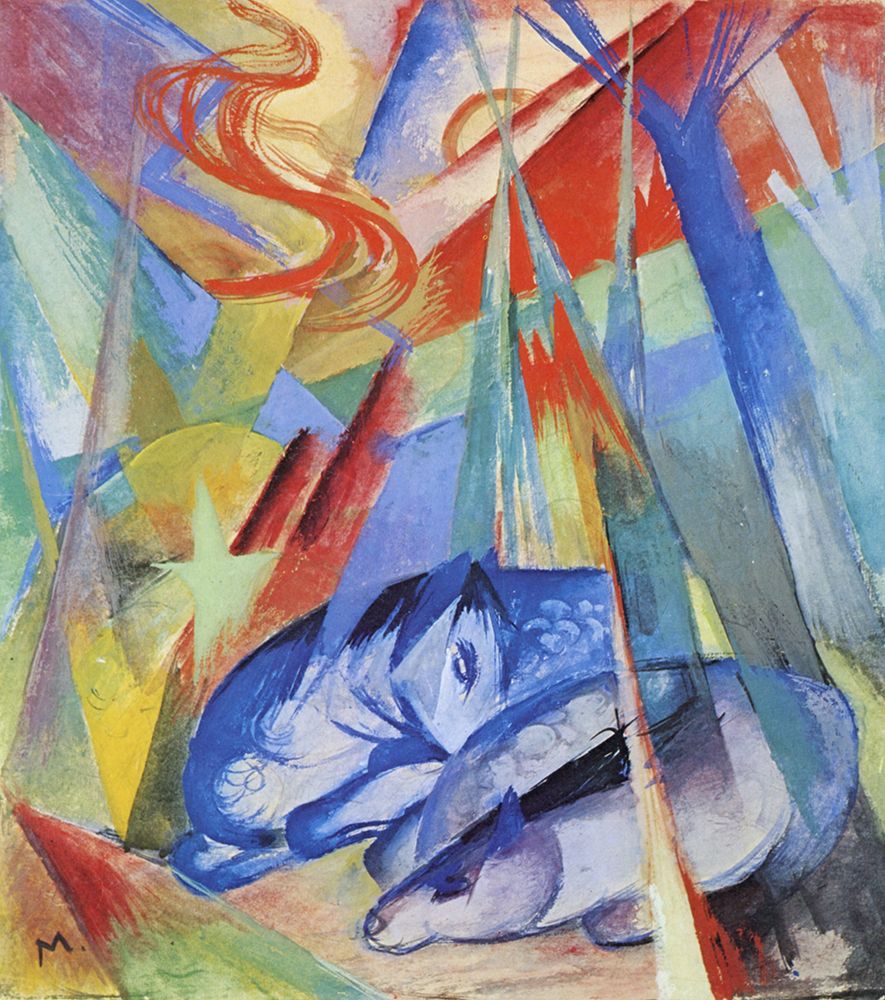 Sleeping Animals 1913 art print by Franz Marc for $57.95 CAD