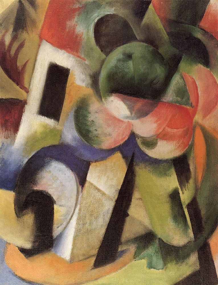 Small Composition II, House with Trees 1914 art print by Franz Marc for $57.95 CAD