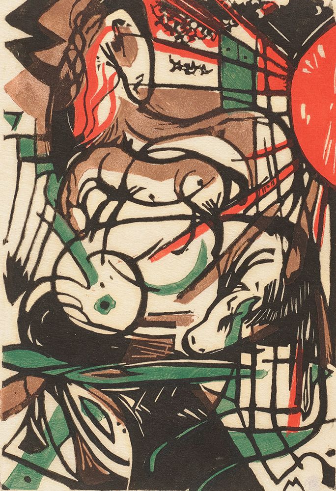 The Birth of the Horses 1913 art print by Franz Marc for $57.95 CAD