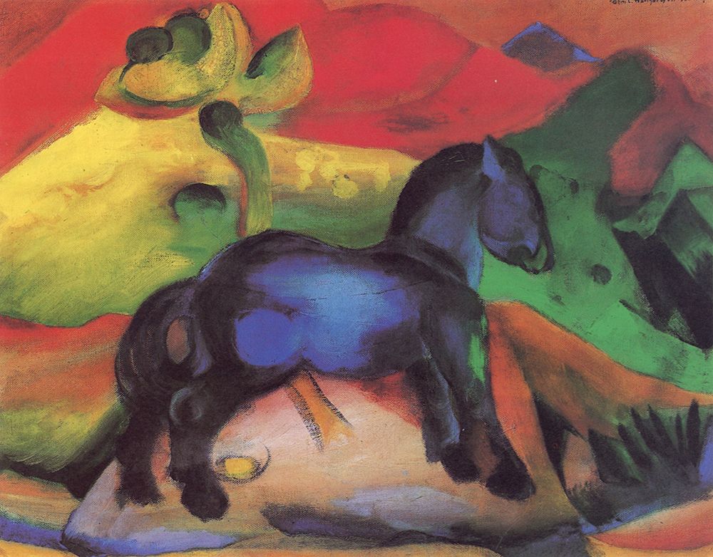 The Little Blue Horse 1912 art print by Franz Marc for $57.95 CAD