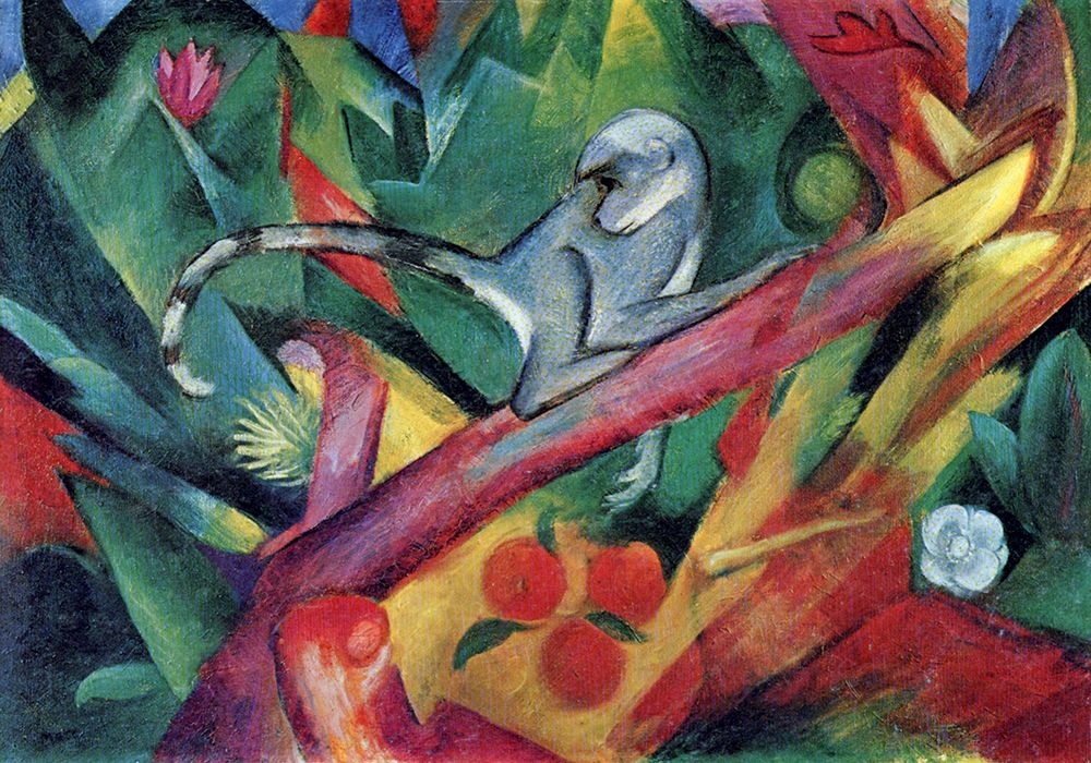 The Monkey 1912 art print by Franz Marc for $57.95 CAD