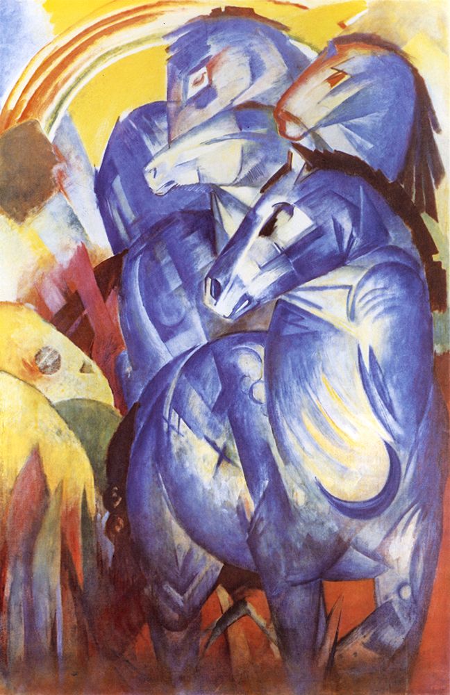 The Tower of Blue Horses 1913 art print by Franz Marc for $57.95 CAD