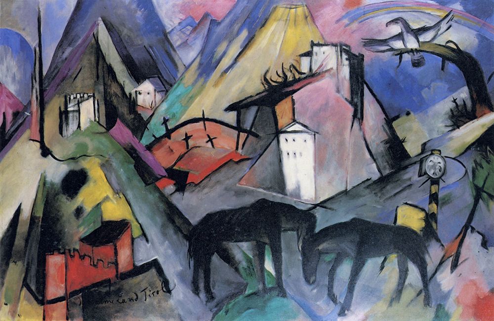 The Unfortunate Land of Tyrol 1913 art print by Franz Marc for $57.95 CAD