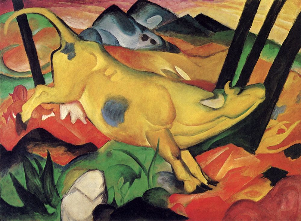 The Yellow Cow 1911 art print by Franz Marc for $57.95 CAD