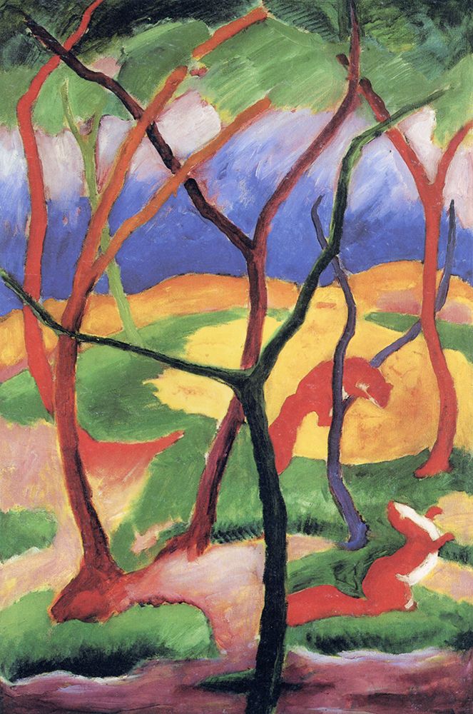 Weasels at Play 1911 art print by Franz Marc for $57.95 CAD