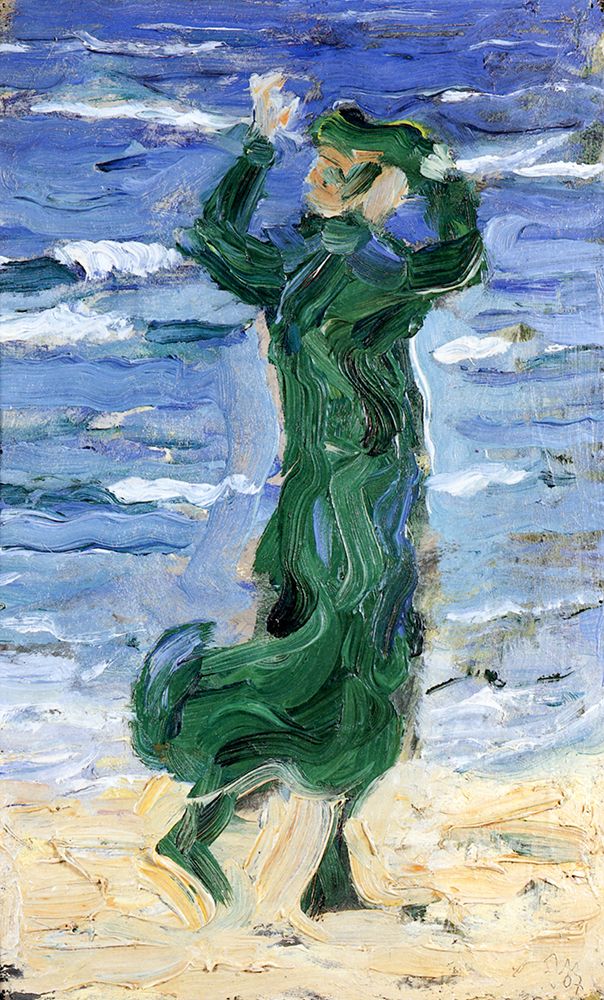Woman in the Wind by the Sea 1907 art print by Franz Marc for $57.95 CAD