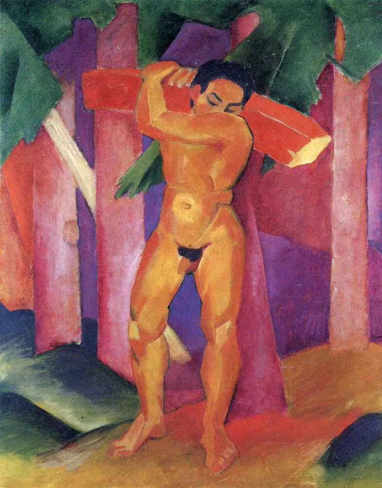 Woodcutter 1911 art print by Franz Marc for $57.95 CAD