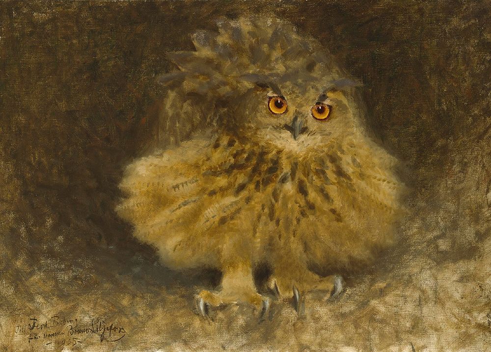 An Eagle Owl 1905 art print by Bruno Liljefors for $57.95 CAD