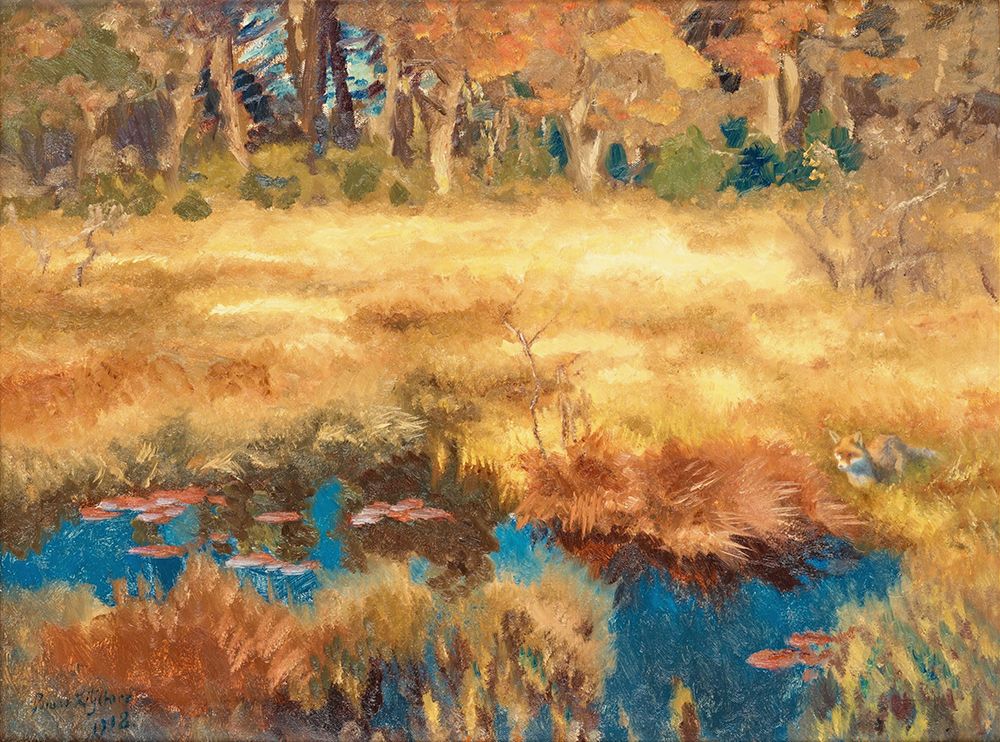 Autumn Landscape with Fox 1918 art print by Bruno Liljefors for $57.95 CAD