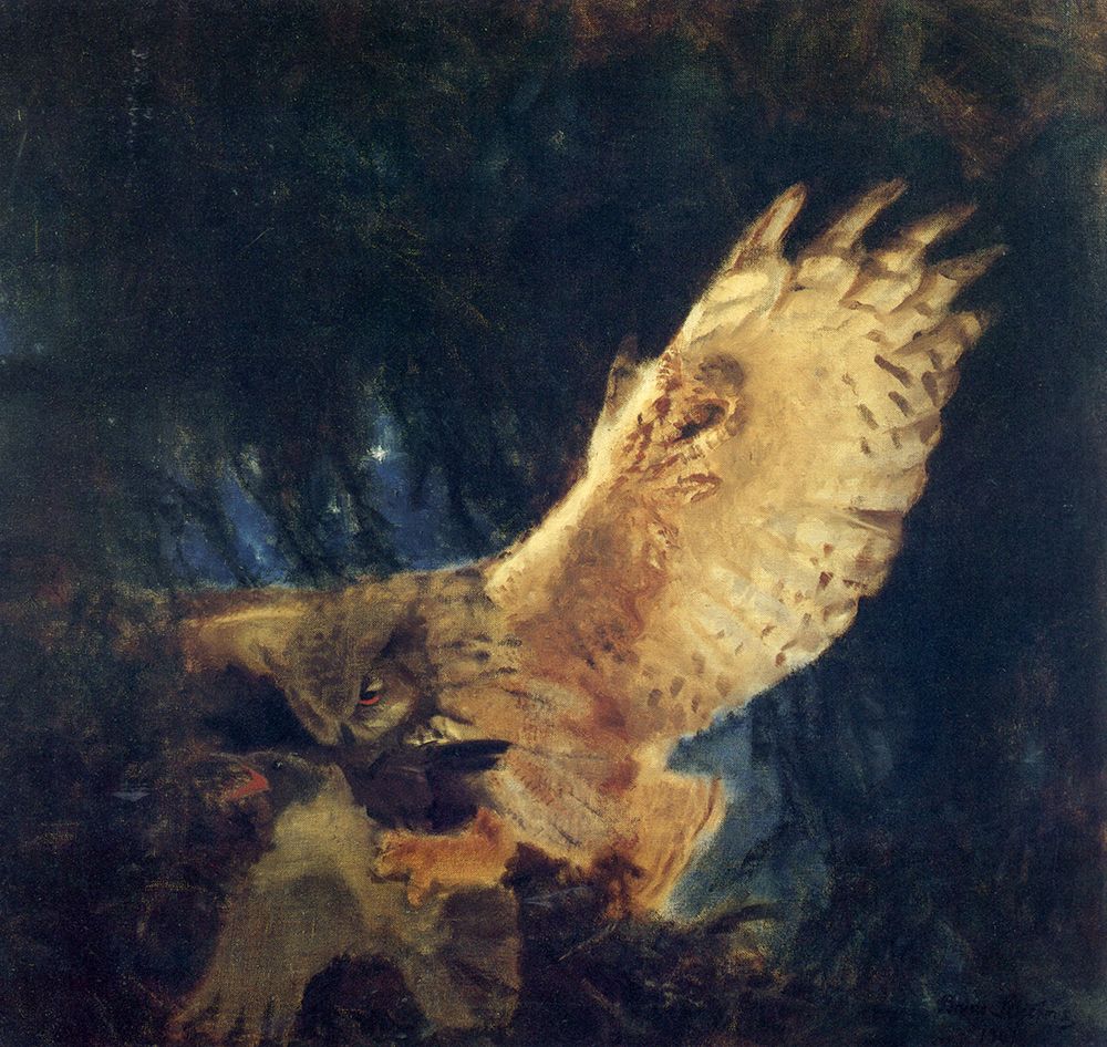 Eagle Owl 1901 art print by Bruno Liljefors for $57.95 CAD