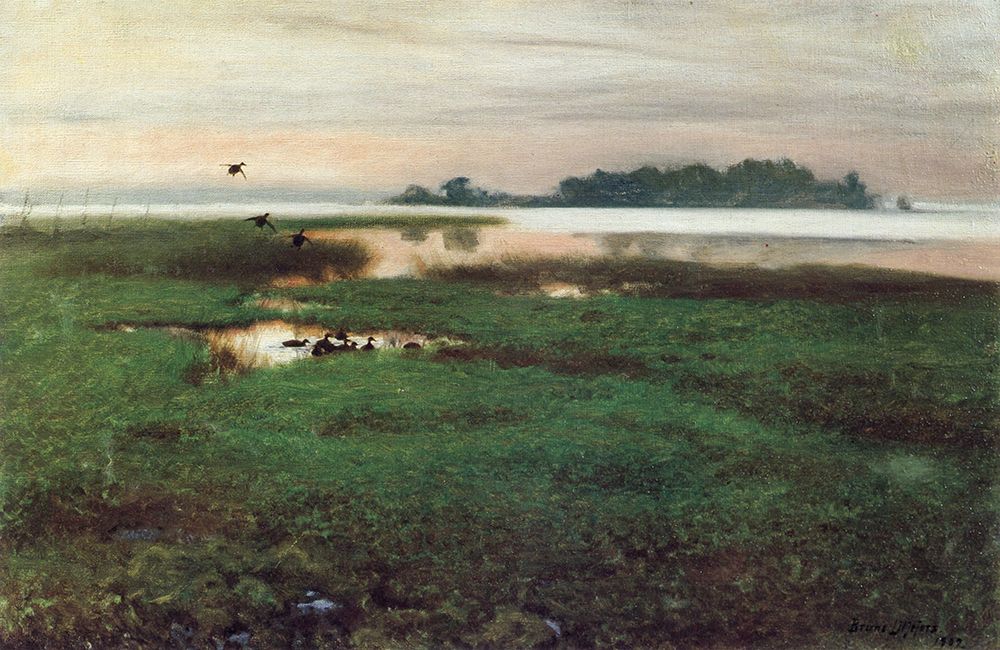 Evening Landscape 1902 art print by Bruno Liljefors for $57.95 CAD