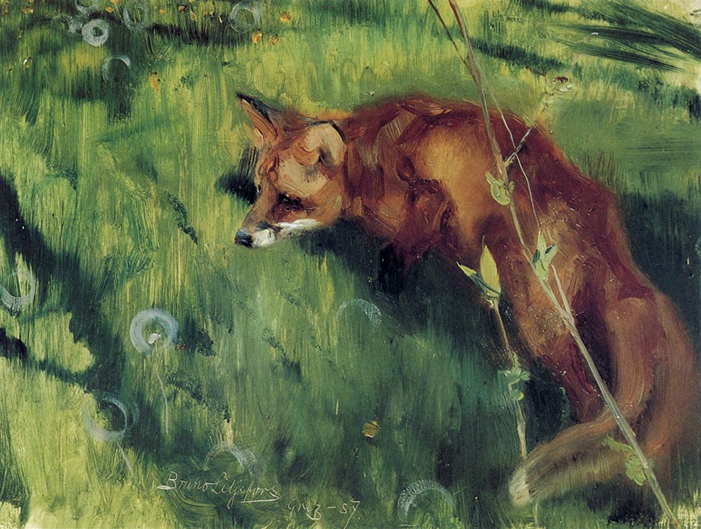 Fox 1887 art print by Bruno Liljefors for $57.95 CAD