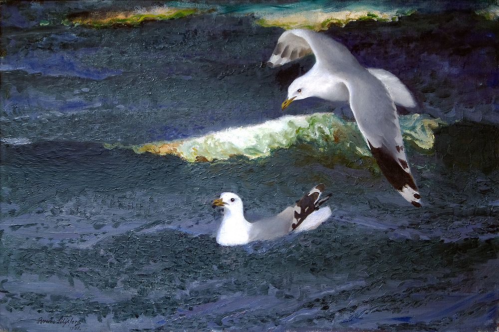 Gulls 1901 art print by Bruno Liljefors for $57.95 CAD