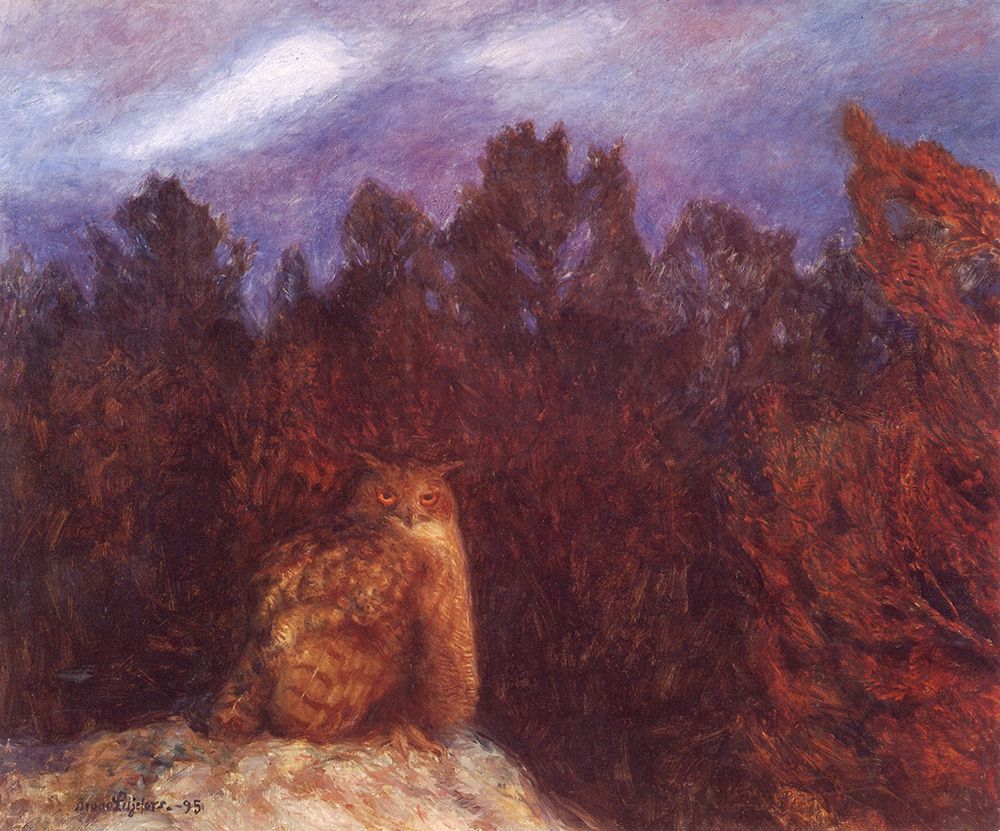 Owl Deep in the Forest 1895 art print by Bruno Liljefors for $57.95 CAD