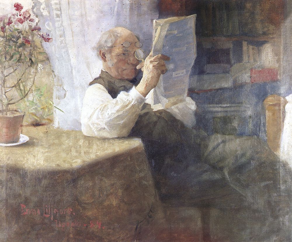 Portrait of Father 1884 art print by Bruno Liljefors for $57.95 CAD