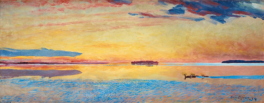 Sunset above the Vast Sea 1894 art print by Bruno Liljefors for $57.95 CAD