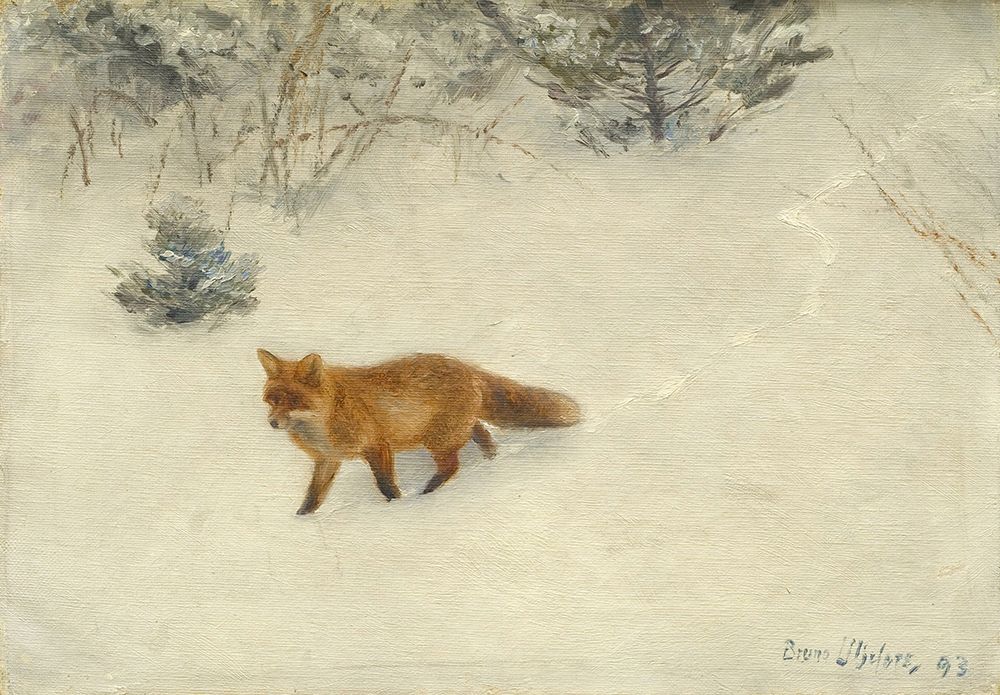 The Fox 1893 art print by Bruno Liljefors for $57.95 CAD