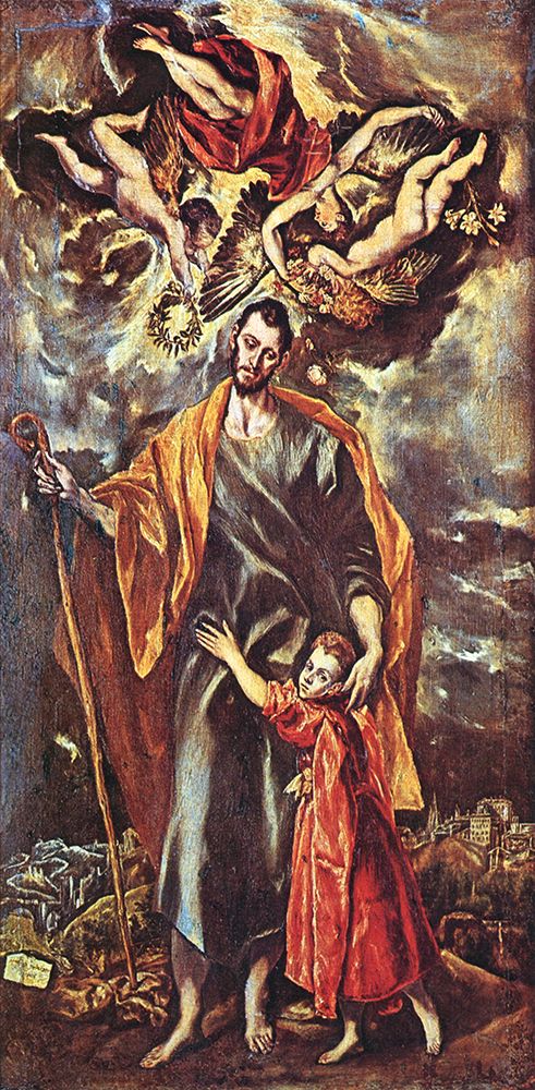 Chapel of San Jose, St Joseph and Christ ca 1597 art print by El Greco for $57.95 CAD